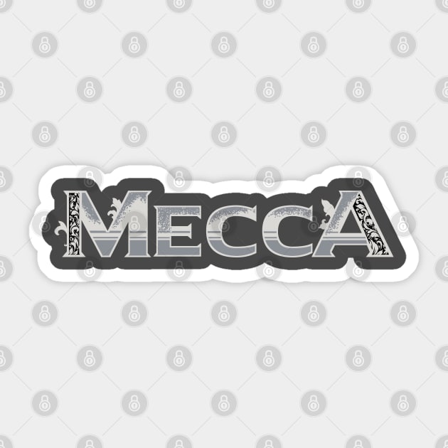 Mecca Ornamental Typography Sticker by mazyoy